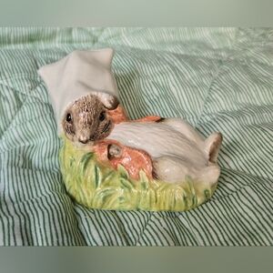 Vintage Beatrix Potter "Benjamin Wakes Up" Dated 1990 Royal Albert Collectibles